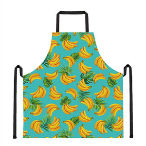 Tropical Banana Leaf Pattern Print Apron