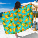 Tropical Banana Leaf Pattern Print Beach Sarong Wrap