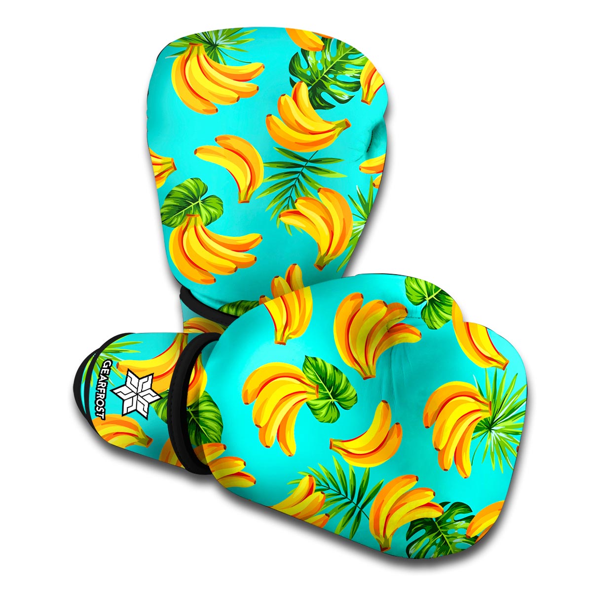 Tropical Banana Leaf Pattern Print Boxing Gloves