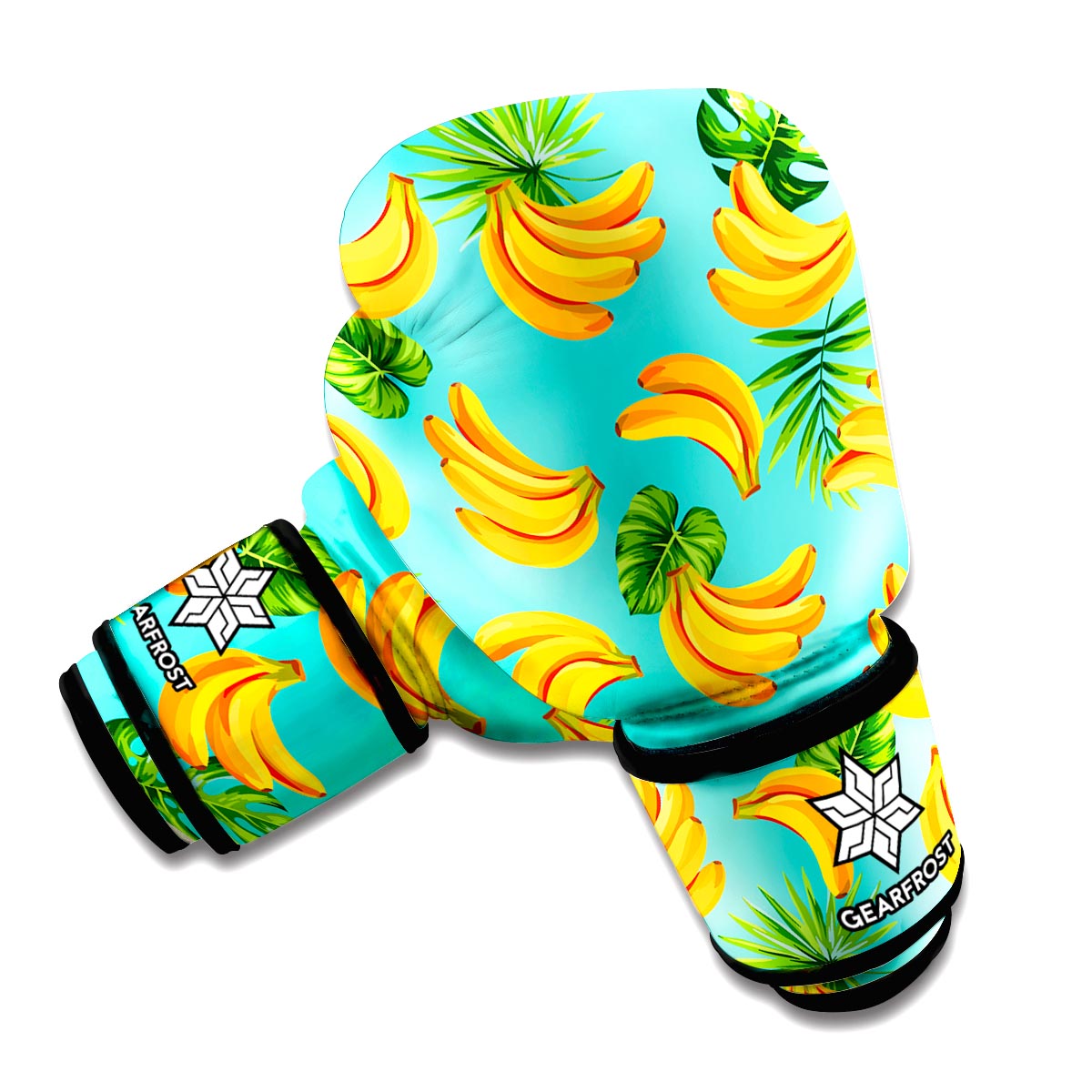 Tropical Banana Leaf Pattern Print Boxing Gloves