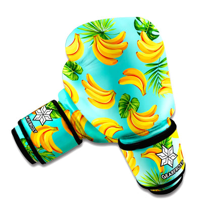 Tropical Banana Leaf Pattern Print Boxing Gloves