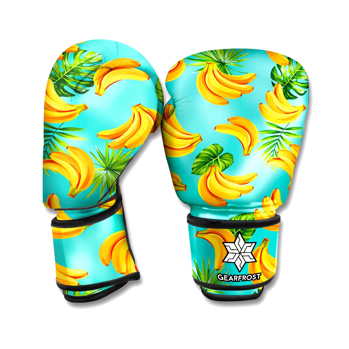 Tropical Banana Leaf Pattern Print Boxing Gloves