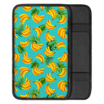 Tropical Banana Leaf Pattern Print Car Center Console Cover