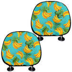 Tropical Banana Leaf Pattern Print Car Headrest Covers