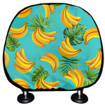 Tropical Banana Leaf Pattern Print Car Headrest Covers