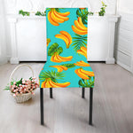 Tropical Banana Leaf Pattern Print Dining Chair Slipcover