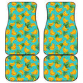 Tropical Banana Leaf Pattern Print Front and Back Car Floor Mats