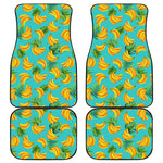 Tropical Banana Leaf Pattern Print Front and Back Car Floor Mats