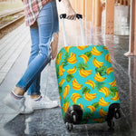 Tropical Banana Leaf Pattern Print Luggage Cover GearFrost