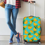 Tropical Banana Leaf Pattern Print Luggage Cover GearFrost