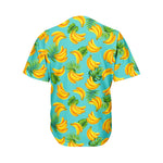 Tropical Banana Leaf Pattern Print Men's Baseball Jersey