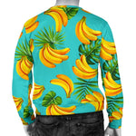 Tropical Banana Leaf Pattern Print Men's Crewneck Sweatshirt GearFrost