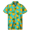 Tropical Banana Leaf Pattern Print Men's Short Sleeve Shirt