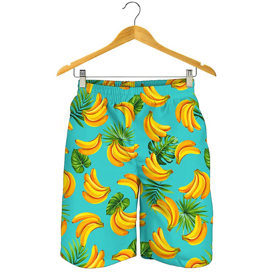 Tropical Banana Leaf Pattern Print Men's Shorts