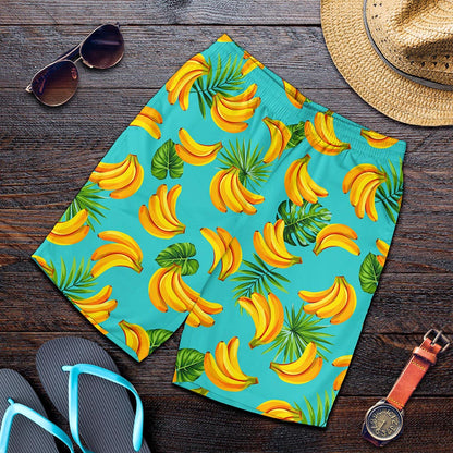 Tropical Banana Leaf Pattern Print Men's Shorts