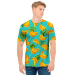 Tropical Banana Leaf Pattern Print Men's T-Shirt