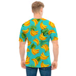 Tropical Banana Leaf Pattern Print Men's T-Shirt