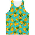 Tropical Banana Leaf Pattern Print Men's Tank Top