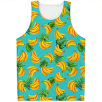 Tropical Banana Leaf Pattern Print Men's Tank Top