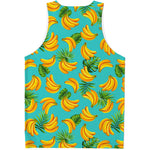 Tropical Banana Leaf Pattern Print Men's Tank Top
