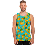 Tropical Banana Leaf Pattern Print Men's Tank Top