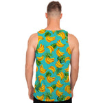 Tropical Banana Leaf Pattern Print Men's Tank Top