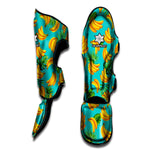 Tropical Banana Leaf Pattern Print Muay Thai Shin Guard