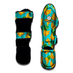 Tropical Banana Leaf Pattern Print Muay Thai Shin Guard