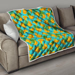 Tropical Banana Leaf Pattern Print Quilt