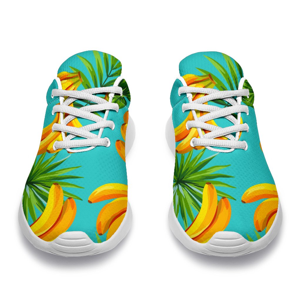 Tropical Banana Leaf Pattern Print Sport Shoes GearFrost