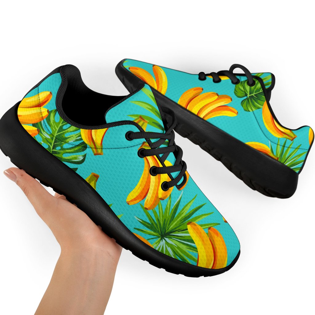 Tropical Banana Leaf Pattern Print Sport Shoes GearFrost