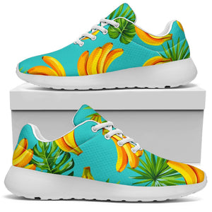 Tropical Banana Leaf Pattern Print Sport Shoes GearFrost