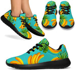 Tropical Banana Leaf Pattern Print Sport Shoes GearFrost