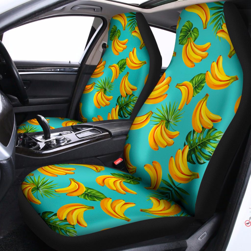 Tropical Banana Leaf Pattern Print Universal Fit Car Seat Covers