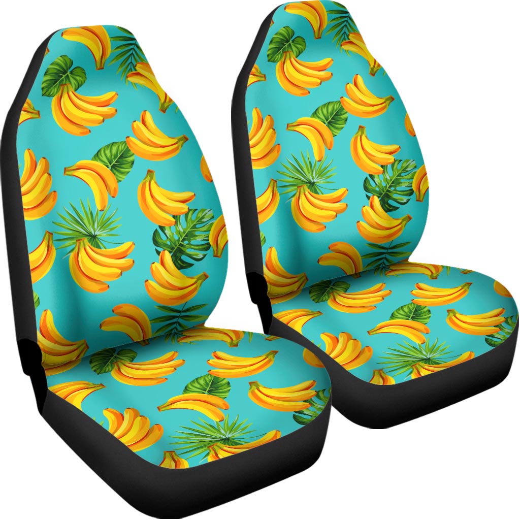 Tropical Banana Leaf Pattern Print Universal Fit Car Seat Covers