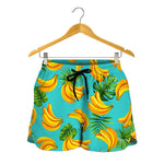 Tropical Banana Leaf Pattern Print Women's Shorts