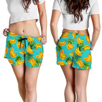 Tropical Banana Leaf Pattern Print Women's Shorts