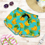 Tropical Banana Leaf Pattern Print Women's Shorts