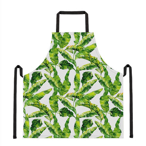 Tropical Banana Leaves Pattern Print Apron