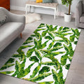 Tropical Banana Leaves Pattern Print Floor Mat