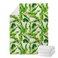 Tropical Banana Leaves Pattern Print Blanket