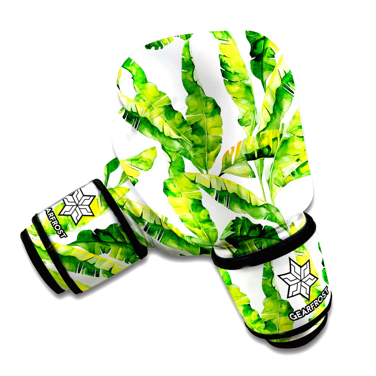 Tropical Banana Leaves Pattern Print Boxing Gloves