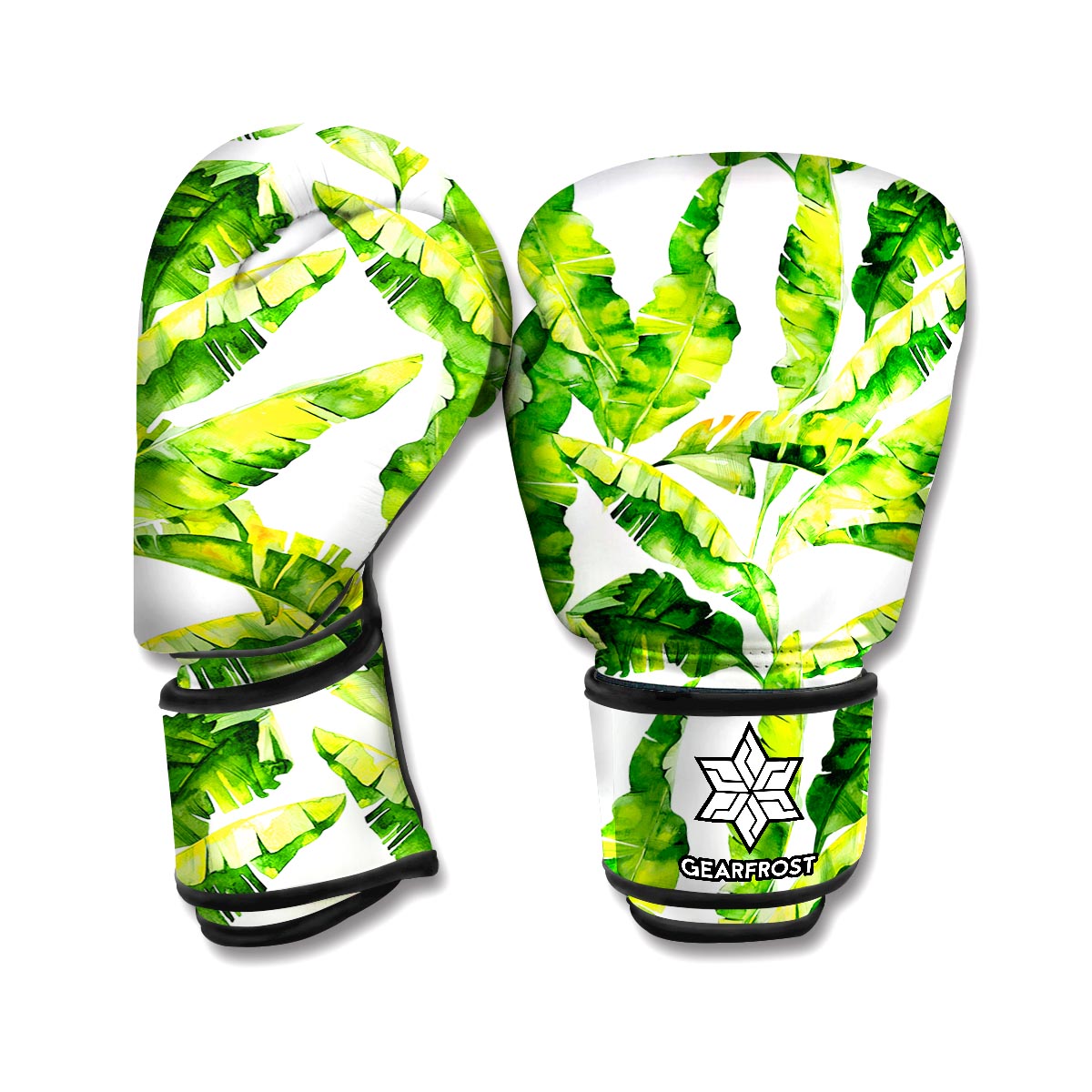 Tropical Banana Leaves Pattern Print Boxing Gloves