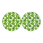 Tropical Banana Leaves Pattern Print Car Coasters
