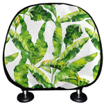 Tropical Banana Leaves Pattern Print Car Headrest Covers
