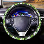 Tropical Banana Leaves Pattern Print Car Steering Wheel Cover