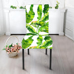 Tropical Banana Leaves Pattern Print Dining Chair Slipcover