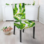 Tropical Banana Leaves Pattern Print Dining Chair Slipcover