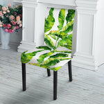 Tropical Banana Leaves Pattern Print Dining Chair Slipcover