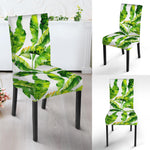 Tropical Banana Leaves Pattern Print Dining Chair Slipcover